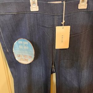Cello XL pull on flare jeans